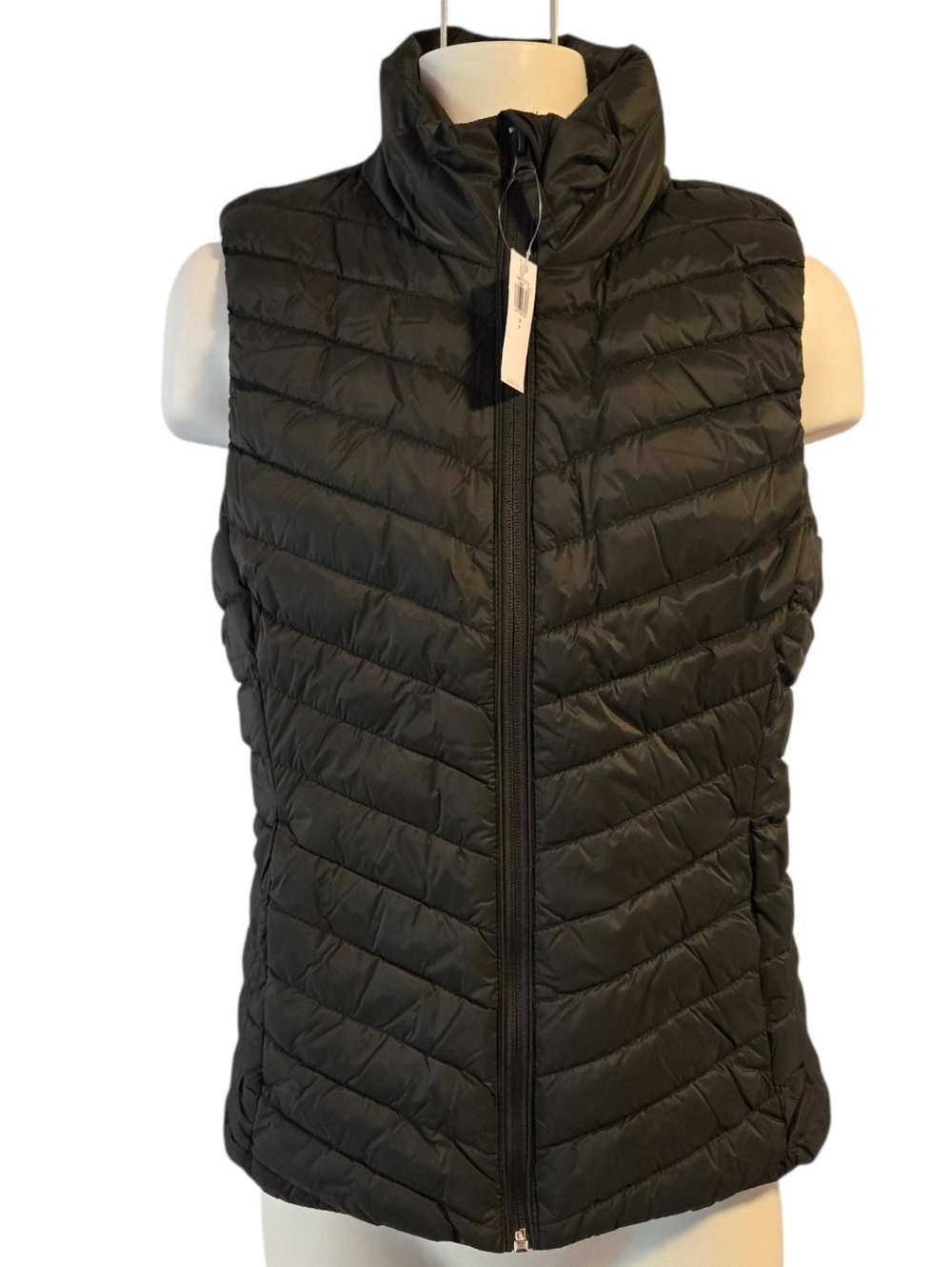Old Navy Active Quilted Puffer Vest Olive Green Size‎ S NWT